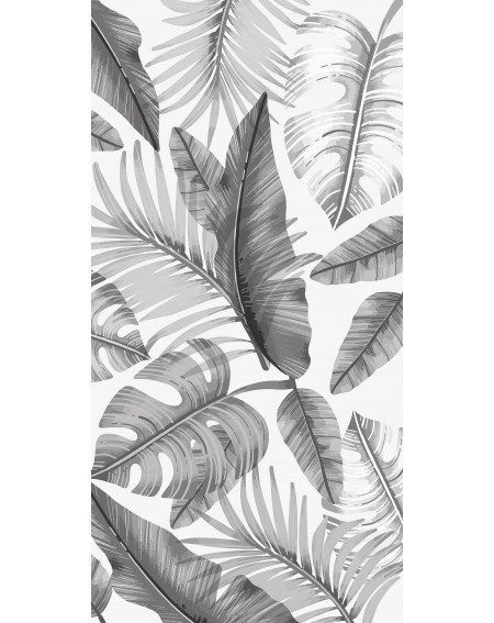 Detalle alfombra vinílica tropical gris Deco&Fun