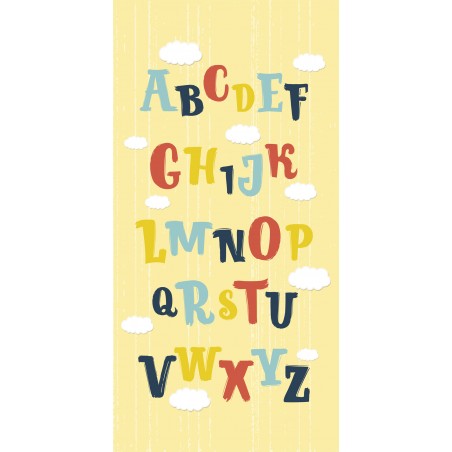 Detalle alfombra vinílica infantil amarillo Deco&Fun