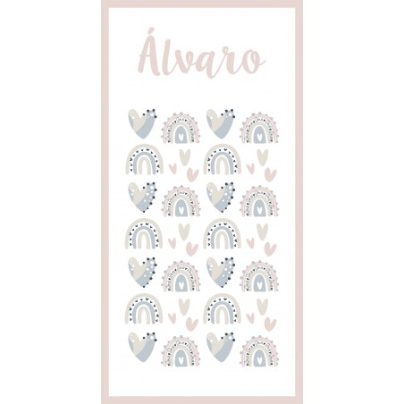 Detalle alfombra vinílica infantil personalizada rosa Deco&Fun